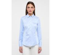 Hemdbluse ETERNA "FITTED", Damen, Gr. 42, blau (hellblau), 100% Baumwolle, schmal, Blusen Hemdbluse, EASY IRON (bügelleicht) (93374600-42) hellblau