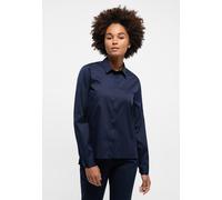 Hemdbluse ETERNA "LOOSE FIT", Damen, Gr. 38, navy, 79% Baumwolle, 3% Elasthan, 18% Polyamid, Blusen Hemdbluse, EASY IRON (bügelleicht) (38341804-38)