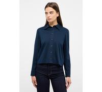 Jersey Shirt Bluse in navy unifarben 40