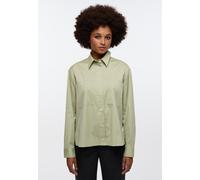 Hemdbluse ETERNA "LOOSE FIT", Damen, Gr. 40, salbeigrün, 75% Baumwolle, 5% Elasthan, 20% Polyamid, Blusen Hemdbluse (77510004-40)