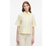 Linen Shirt Bluse in lemon unifarben 42