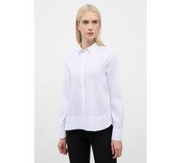 Hemdbluse ETERNA "LOOSE FIT", Damen, Gr. 44, weiß, 79% Baumwolle, 3% Elasthan, 18% Polyamid, Blusen Hemdbluse, EASY IRON (bügelleicht) (19689933-44) weiß
