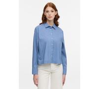 Hemdbluse ETERNA "LOOSE FIT", Damen, Gr. 48, indigo, 62% Baumwolle, 32% Polyamid, 6% Elasthan, Blusen Hemdbluse, EASY IRON (bügelleicht) (11371604-48)