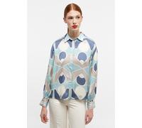 Hemdbluse ETERNA "OVERSIZE FIT", Damen, Gr. 34, blau (aqua), 100% Viskose, Blusen Hemdbluse (63098401-34)