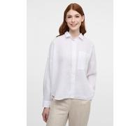 Hemdbluse ETERNA "OVERSIZE FIT", Damen, Gr. 42, weiß, 100% Leinen, Blusen Hemdbluse (48252652-42)