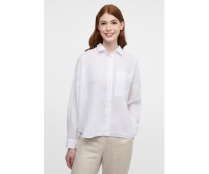 Hemdbluse ETERNA "OVERSIZE FIT", Damen, Gr. 48, weiß, 100% Leinen, Blusen Hemdbluse (48252652-48)