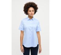 ETERNA Cover Shirt Modern Classic Bluse Kurzarm blau