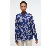 Hemdbluse ETERNA "REGULAR FIT", Damen, Gr. 38, dunkelblau, 100% Viskose, normal, Blusen Hemdbluse (64074233-38)