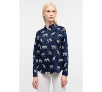 Hemdbluse ETERNA "REGULAR FIT", Damen, Gr. 38, navy, 100% Baumwolle, Blusen Hemdbluse (57414804-38) navy