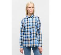 Hemdbluse ETERNA "REGULAR FIT", Damen, Gr. 40, blau, 70% Baumwolle, 30% Lyocell, Blusen Hemdbluse, EASY IRON (bügelleicht) (13945063-40) blau