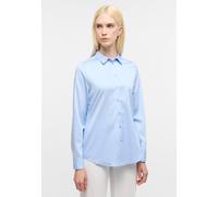 Satin Shirt Bluse in hellblau unifarben 40