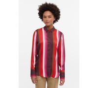 Hemdbluse in weinrot gestreift 40