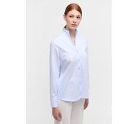 ETERNA Regular Fit Bluse Langarm Kelchkragen Punkte blau Größe 44