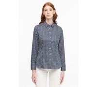 ETERNA - Bluse Satingewebe Langarm navy - Gr. - 48/Langarm