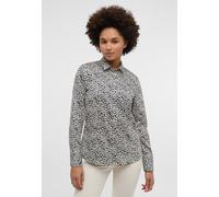 Hemdbluse ETERNA "REGULAR FIT", Damen, Gr. 54, weiß (weiß, navy), 100% Baumwolle, Blusen Hemdbluse (72627012-54)