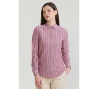 Hemdbluse FELIX HARDY "Gestreiftes Langarm Hemd", Damen, Gr. S, rosa (bordeaux), 65% Baumwolle, 35% Leinen, Blusen Hemdbluse (74991311-S) bordeaux