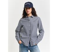 GANT Damen Reg Poplin Stripe Shirt Klassisches Hemd, Classic Blue, 40 EU
