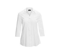 Hemdbluse GOLDNER "Baumwollbluse mit offenem Hemdkragen", Damen, Gr. 44, weiß, Obermaterial: 65% Baumwolle CO. 31% Polyamid PA. 4% Elasthan EL., Business, eng Manschette, Blusen Hemdbluse, Bequemer 3/