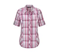 Hemdbluse GOLDNER "Blusenshirt mit Karomuster", Damen, Gr. 54, rosa (rosé, kariert), Obermaterial: 100% Baumwolle CO., gerade, Blusen Hemdbluse, Riegel am Ärmel (63045328-54) rosé, kariert
