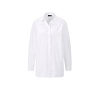 Hemdbluse GOLDNER "Kurzgröße Baumwollbluse mit Hemdkragen", Damen, Gr. 22, weiß, Obermaterial: 100% Baumwolle CO., Blusen Hemdbluse, Mit Seitenschlitzen (50724504-22) weiß