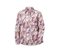 Hemdbluse GOLDNER "Kurzgröße Blusenshirt mit Paisley-Muster", Damen, Gr. 21, rosa (rosé, gemustert), Obermaterial: 100% Baumwolle CO., figurumspielend, Manschette, Blusen Hemdbluse, Paisley-Muster (60