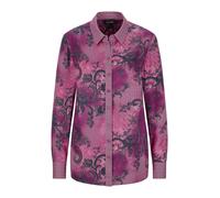 Hemdbluse GOLDNER "Kurzgröße Elegante Satinbluse mit Paisley-Design", Damen, Gr. 22, lila (beere, gemustert), Obermaterial: 100% Viskose CV., Modisch, gerade, Blusen Hemdbluse, Paisley-Patchdessin (32
