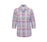 Hemdbluse GOLDNER "Kurzgröße Feminine Hemdkragenbluse mit Karodessin", Damen, Gr. 24, bunt (bunt, kariert), Obermaterial: 100% Baumwolle CO., Blusen Hemdbluse (66425850-24) bunt, kariert