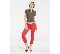 Hemdbluse HEINE, Damen, Gr. 40, grün (oliv), 80% Viskose, 20% Baumwolle, unifarben, Blusen Hemdbluse (47122706-40) oliv