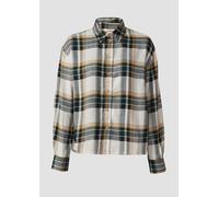 Hemdbluse im Relaxed Fit mit Raffung am Rücken 36 petrol|mehrfarbig 2170018.69N0.36