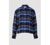 Hemdbluse im Relaxed Fit mit Raffung am Rücken 44 blau|mehrfarbig 2170018.59N0.44