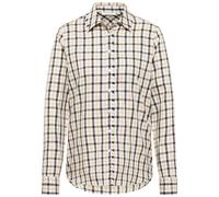 Hemdbluse in beige kariert 36