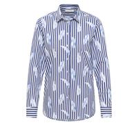 ETERNA REGULAR FIT Langarm Bluse blau popeline printed 7770-14-D935 40