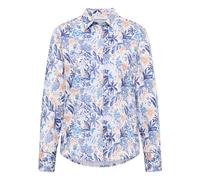Hemdbluse in blau bedruckt 52