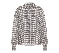 Hemdbluse in creme bedruckt 38