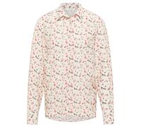 Hemdbluse in creme bedruckt 44