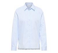 ETERNA Loose Fit Bluse mittelblau, Gestreift