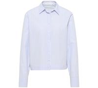 Hemdbluse in hellblau gestreift 42