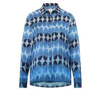 Hemdbluse in navy bedruckt 42