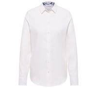 Hemdbluse in off-white unifarben 42