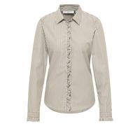 Hemdbluse in olive gestreift 38