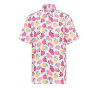 Hemdbluse in pink bedruckt 38