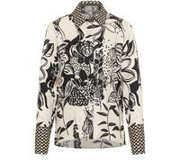 Hemdbluse in schwarz bedruckt 36