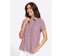 Hemdbluse INSPIRATIONEN, Damen, Gr. 36, rosa (mauve), 100% Polyester, unifarben, Blusen Hemdbluse (98292925-36) mauve