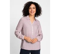 Hemdbluse INSPIRATIONEN, Damen, Gr. 38, lila (mauve, ecru, bedruckt), 100% Viskose, bedruckt, gemustert, mehrfarbig, Blusen Hemdbluse (87801167-38) mauve, ecru, bedruckt