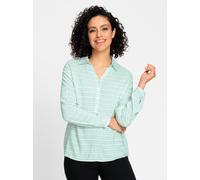 Hemdbluse INSPIRATIONEN, Damen, Gr. 46, grün (kalkmint, ecru, bedruckt), 100% Viskose, bedruckt, gemustert, mehrfarbig, Blusen Hemdbluse (32053760-46) kalkmint, ecru, bedruckt