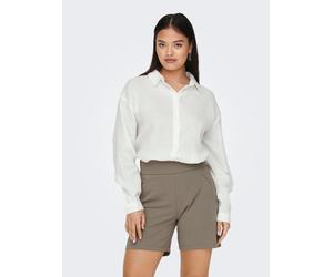 Hemdbluse JDY "JDYTHEIS LIFE L/S LOOSE SHIRT WVN NOOS", Damen, Gr. XL, weiß (cloud dancer), Web, Obermaterial: 100% Baumwolle, unifarben, regular fit hüftbedeckend, Blusen Hemdbluse, Baumwolle, regula