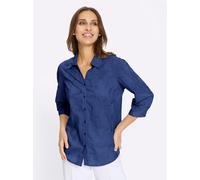 Hemdbluse LADY, Damen, Gr. 44, blau (royalblau), 100% Baumwolle, unifarben, Blusen Hemdbluse (20397931-44) royalblau