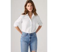 Hemdbluse LEVI'S "CARLILE CLASSIC POPLIN SHIRT", Damen, Gr. XL (42), hellweiß, Web, Obermaterial: 100% Baumwolle, normal hüftbedeckend, Manschette, Blusen Hemdbluse, Klassischer Hemdblusenkragen (9096