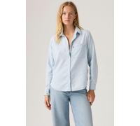 Hemdbluse LEVI'S, Damen, Gr. M (38), blau (honestly happy), Web, Obermaterial: 100% Baumwolle, regular fit normal, Manschette, Blusen Hemdbluse, mit Brusttasche (17419066-M) honestly happy