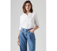 Hemdbluse LEVI'S, Damen, Gr. M (38), hellweiß, Web, Obermaterial: 100% Viskose, unifarben, regular fit normal, Manschette, Blusen Hemdbluse, mit Brusttasche (85933954-M) hellweiß